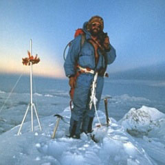 Everest Book - Everest: The Hard Way - The First Ascent Of The South West Face - Doug Scott on Everest summit